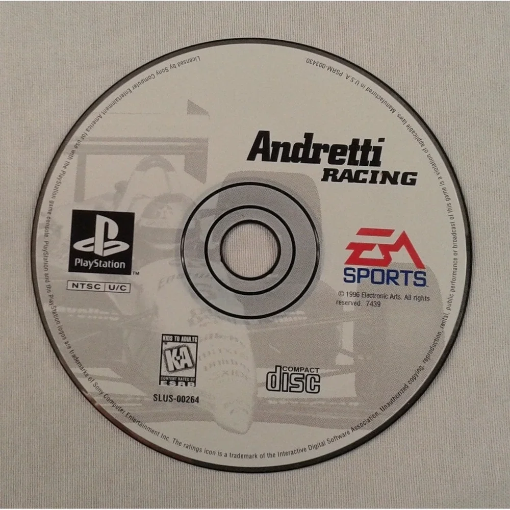 Andretti Racing - Sony Playstation 1 (PS1) Video Game - Disc Only - Tested Works